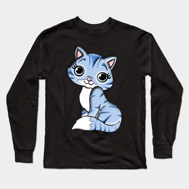 Cat Long Sleeve T-Shirt by Alpha-store